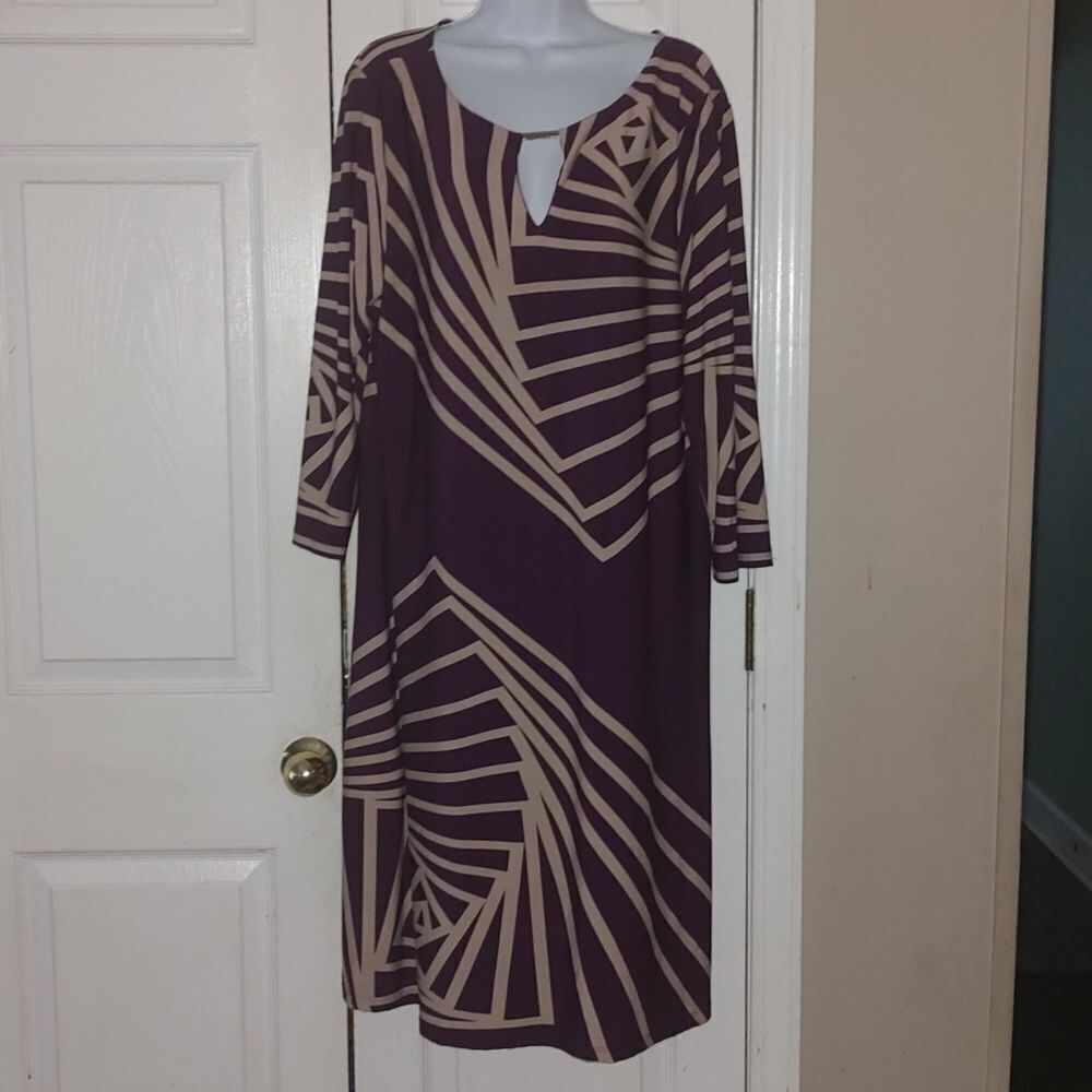 Haani  purple tan graduation party wedding dress Sz 2X
